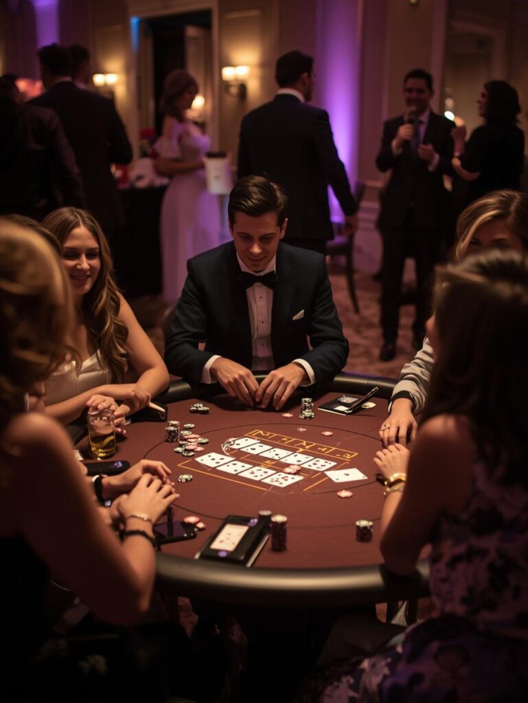 wedding gambling and poker game